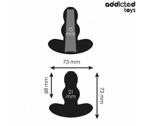 Addicted Toys Silicone Hollow Anal Plug S 7.3 cm - Compact Ergonomic Model