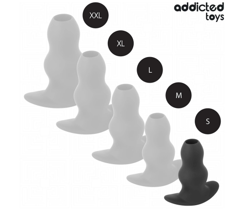 Addicted Toys Silicone Hollow Anal Plug S 7.3 cm - Compact Ergonomic Model