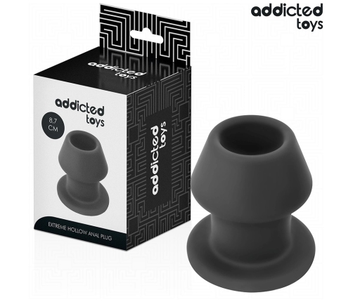Addicted Toys Extreme Hollow Plug Silicone M 8.7cm - Anatomical Design