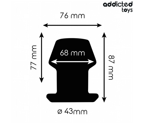 Addicted Toys Extreme Hollow Plug Silicone M 8.7cm - Anatomical Design