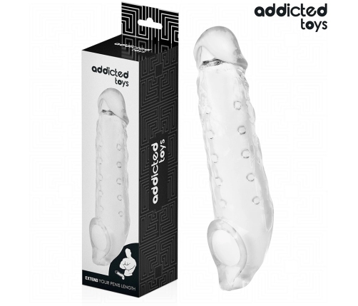 Addicted Toys Transparent Extension Sleeve M 27 cm - Flexible Enhancer