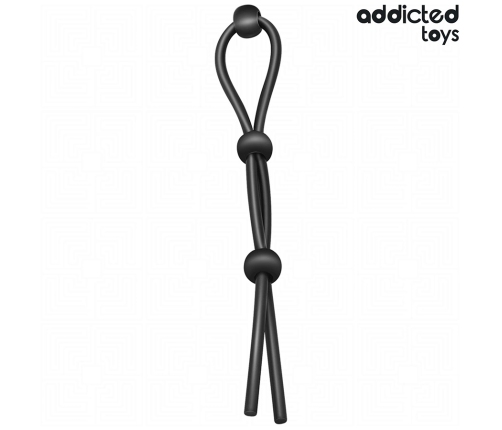 Addicted Toys Silicone Triple Loop Adjustable Intimate Ring 195mm Black