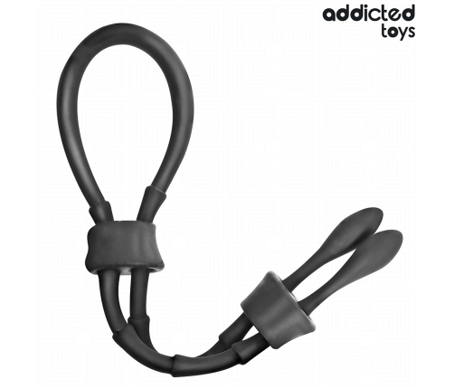 Addicted Toys Adjustable Silicone Comfort Ring 191mm Black