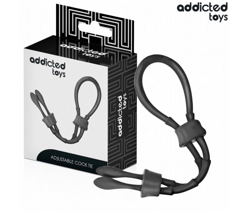 Addicted Toys Adjustable Silicone Comfort Ring 191mm Black