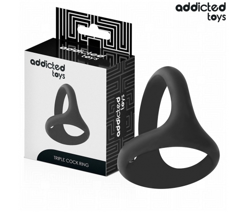Addicted Toys Triple Support Ring Thick - Flexible Anatomical Design 58mm