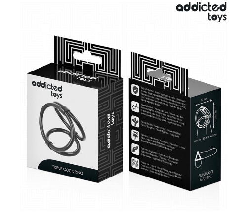 Addicted Toys Triple Support Ring - Flexible Multi-Size System
