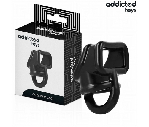 Addicted Toys Model 8435565956813 Black Support Cage Ring - Adjustable Silicone System