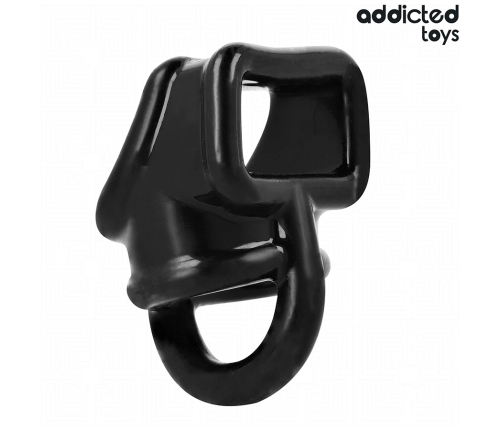 Addicted Toys Model 8435565956813 Black Support Cage Ring - Adjustable Silicone System
