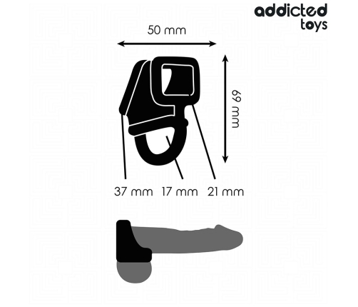 Addicted Toys Model 8435565956813 Black Support Cage Ring - Adjustable Silicone System