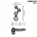 Addicted Toys Multi-Ring Support System with Anatomical Dividers Black 201mm