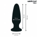 Addicted Toys Silicone Intimate Plug with Jewel Base Size M 10.4cm Black