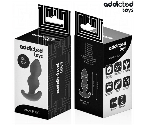 Addicted Toys Silicone Anal Plug S 10.3 cm - Ball-Shape, Medical Grade