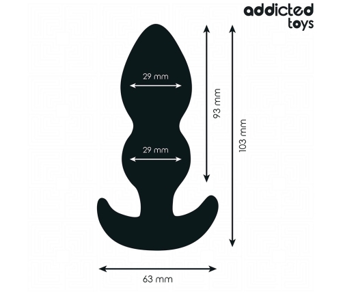 Addicted Toys Silicone Anal Plug S 10.3 cm - Ball-Shape, Medical Grade