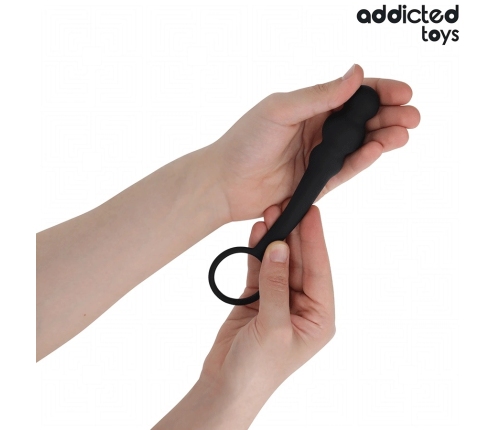 Addicted Toys Silicone Intimate Plug with Ergonomic Ring Model 1 Black 195mm