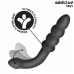 Addicted Toys Double-Ended Silicone Massager 16.5cm Black - Progressive Shape