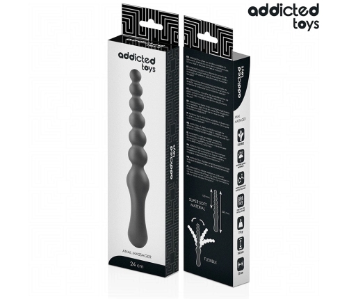 Addicted Toys Silicone Double Anal Massager 24 cm - Graduated Shape