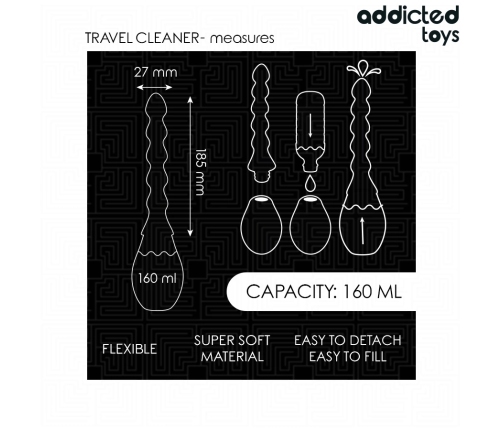 Addicted Toys Travel Cleaner Model 2 - Portable Silicone Hygiene Device 160ml