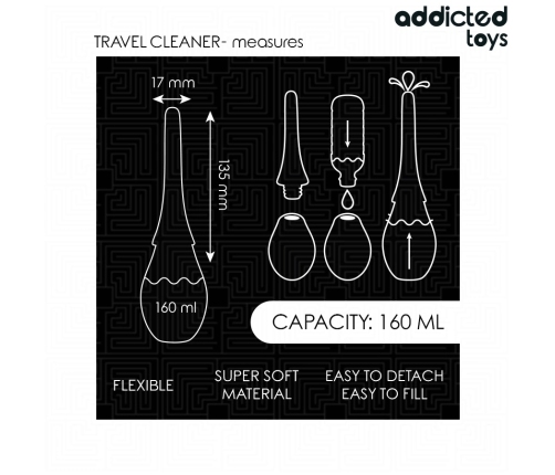 Addicted Toys Silicone Travel Cleaner Model 3 - Compact Hygiene System 160ml