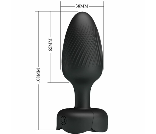 Pretty Love Varian Black Plug with LED Light 10.8 cm Silicone