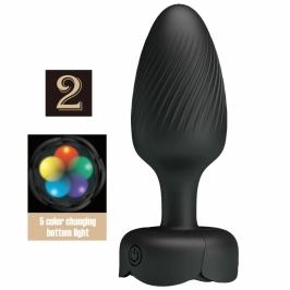 Pretty Love Varian Black Plug with LED Light 10.8 cm Silicone