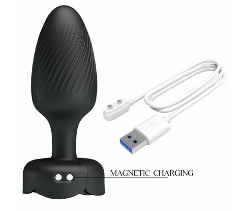 Pretty Love Varian Black Plug with LED Light 10.8 cm Silicone