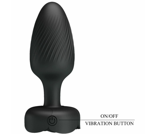 Pretty Love Osborn Black 9.8 cm Plug with LED Light & 10 Modes