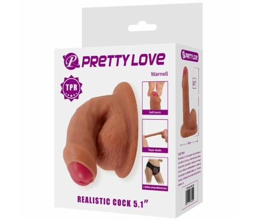 PRETTY LOVE Warnell Elastic Intimate Model 9.5 cm Mulato Color TPR