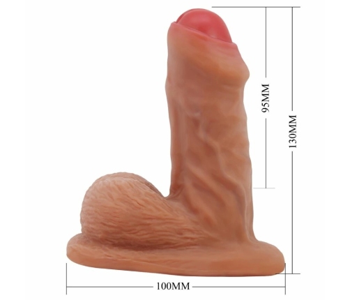 PRETTY LOVE Warnell Elastic Intimate Model 9.5 cm Mulato Color TPR