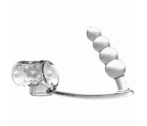 PRETTY LOVE - FUNDA PARA PENE CON PLUG ANAL TRANSPARENTE