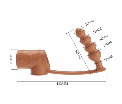 PRETTY LOVE - FUNDA PARA PENE CON PLUG ANAL NATURAL