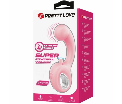 Pretty Love ErynnYes Silicone Dual-Action Massager Pink USB Rechargeable