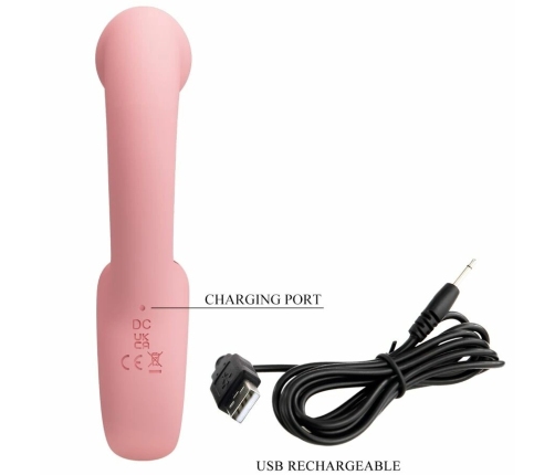 Pretty Love ErynnYes Silicone Dual-Action Massager Pink USB Rechargeable