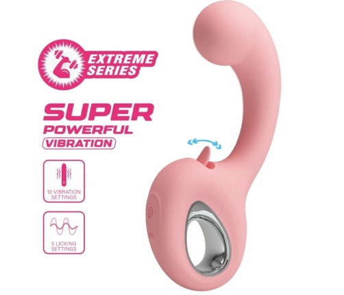 Pretty Love ErynnYes Silicone Dual-Action Massager Pink USB Rechargeable