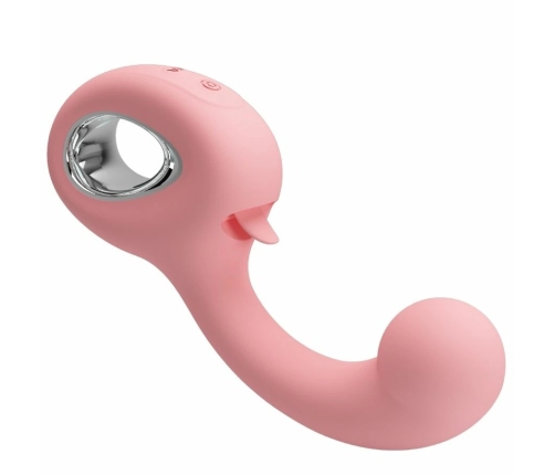 Pretty Love ErynnYes Silicone Dual-Action Massager Pink USB Rechargeable