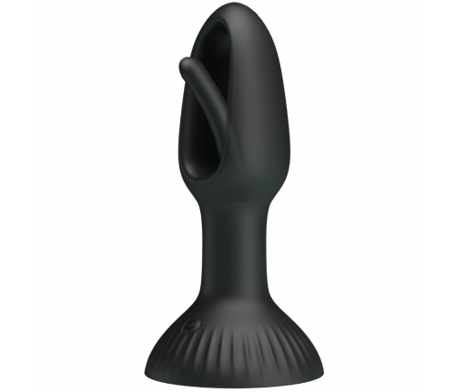 Pretty Love Hubert Silicone Plug with 7 Vibration Modes, Black