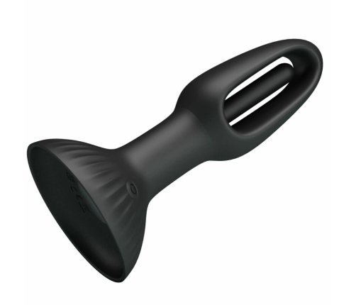 Pretty Love Hubert Silicone Plug with 7 Vibration Modes, Black