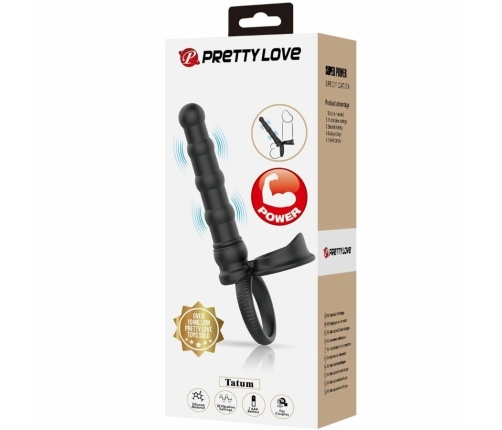 Pretty Love Tatum Black Silicone Intimate Ring 10-Mode Vibrating System