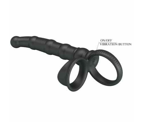 Pretty Love Tatum Black Silicone Intimate Ring 10-Mode Vibrating System