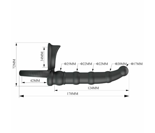 Pretty Love Tatum Black Silicone Intimate Ring 10-Mode Vibrating System