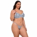 SUBBLIME 957636 Sky Blue Flower Embroidered Bra & Panties Set L/XL