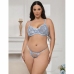 SUBBLIME 957636 Sky Blue Flower Embroidered Bra & Panties Set L/XL