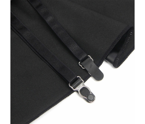 SUBBLIME - 957704 VESTIDO DE CUERO CON CREMALLERA Y ENCAJE NEGRO S/M