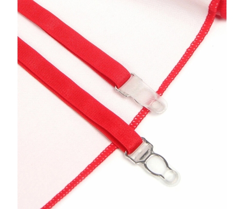 SUBBLIME 957735 Red Faux Leather & Lace Dress L/XL with Zipper Detail