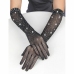 SUBBLIME Shine Black Transparent Gloves S/M - Glitter & Diamond Details