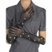 SUBBLIME Shine Black Transparent Gloves S/M - Glitter & Diamond Details