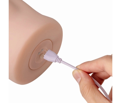 XISE AGGIE Vibrating Handheld Silicone Intimate Machine with Textured Tunnel