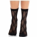 Leg Avenue Bow Lace Ankle Socks Black - Elegant Fishnet Design