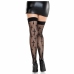 LEG AVENUE - WORSHIP ME LACE STOCKINGS BLACK