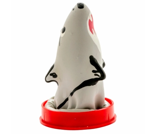 CONDOMERIE - HANDPAINTED NOVELTY CONDOMS SHARK MODEL 1
