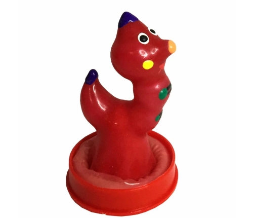 Condomerie Hand-Painted Decorative Latex Condom Worm Design Amsterdam Art